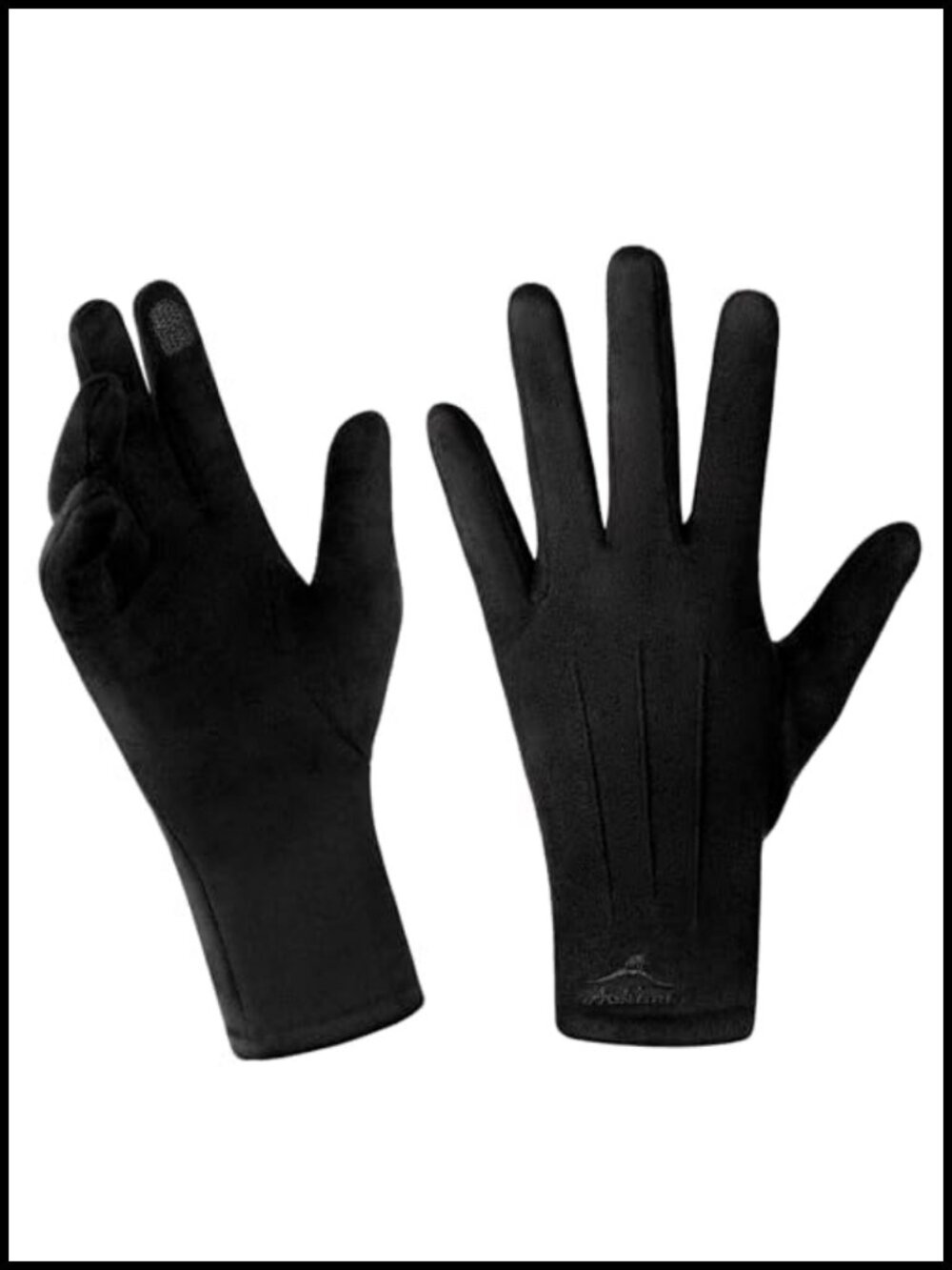 Womens Faux Suede Touchscreen Winter Gloves Lightweight Warm